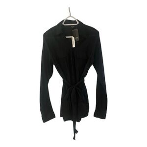 2/$20 - NWT Maternity Button Down Shirt withTie Belt / great for office wear